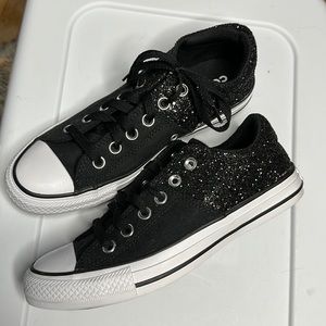 Woman’s black glitter 7.5 converse